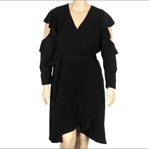 NWT Eloquii Black Wrap Dress